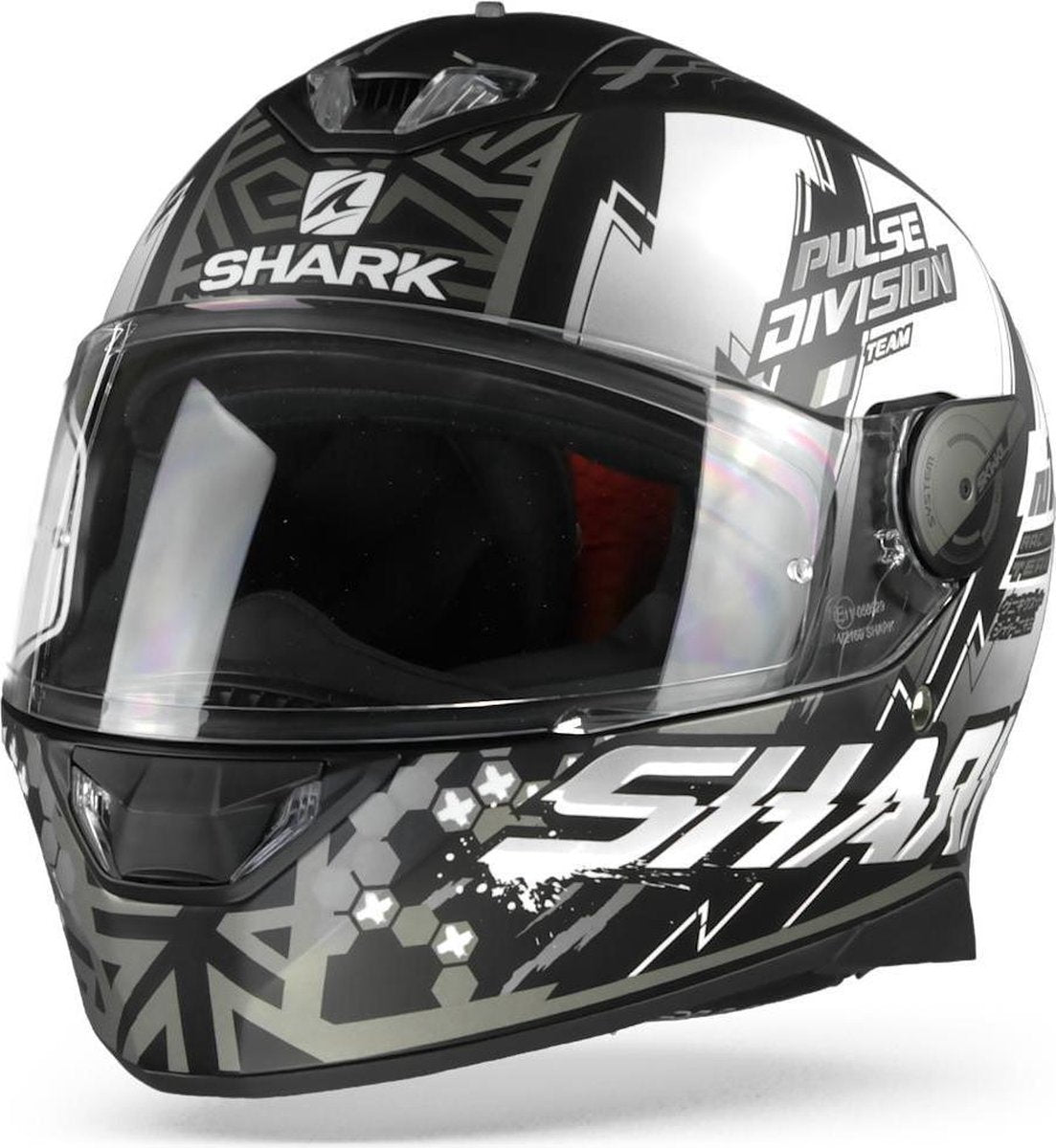 Shark Skwal 2 Noxxys Mat Zwart Anthracite Zilver KAS Integraalhelm - Motorhelm -  Maat M