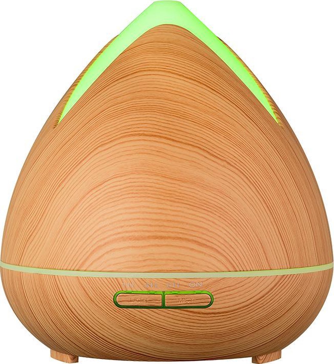 Seidon™ Aroma Diffuser – Lichtbruin Piramide - Inclusief Ebook - Luchtbevochtiger – Geur Verspreider