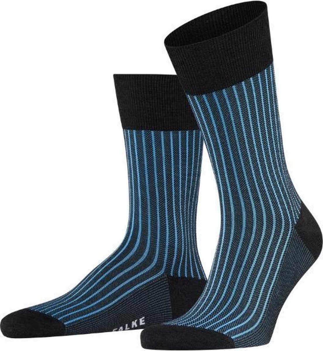 FALKE Oxford Stripe Sokken Heren 13379 - Meerkleurig 3098 anthracite mel. Heren - 47-48
