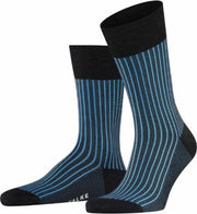 FALKE Oxford Stripe Sokken Heren 13379 - Meerkleurig 3098 anthracite mel. Heren - 47-48