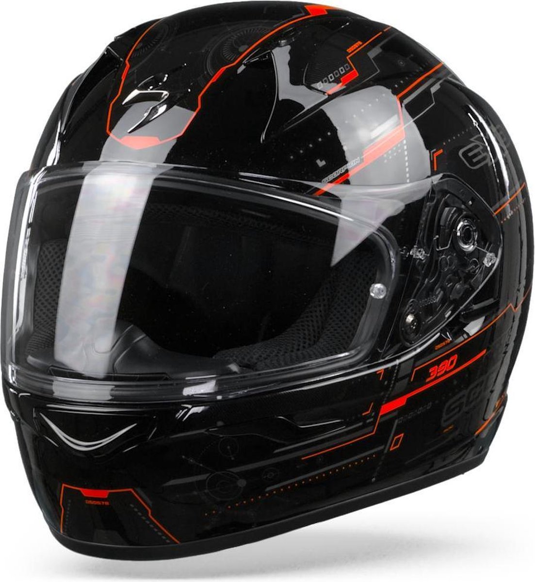 Scorpion EXO 390 Beat - Zwart / Neon Rood