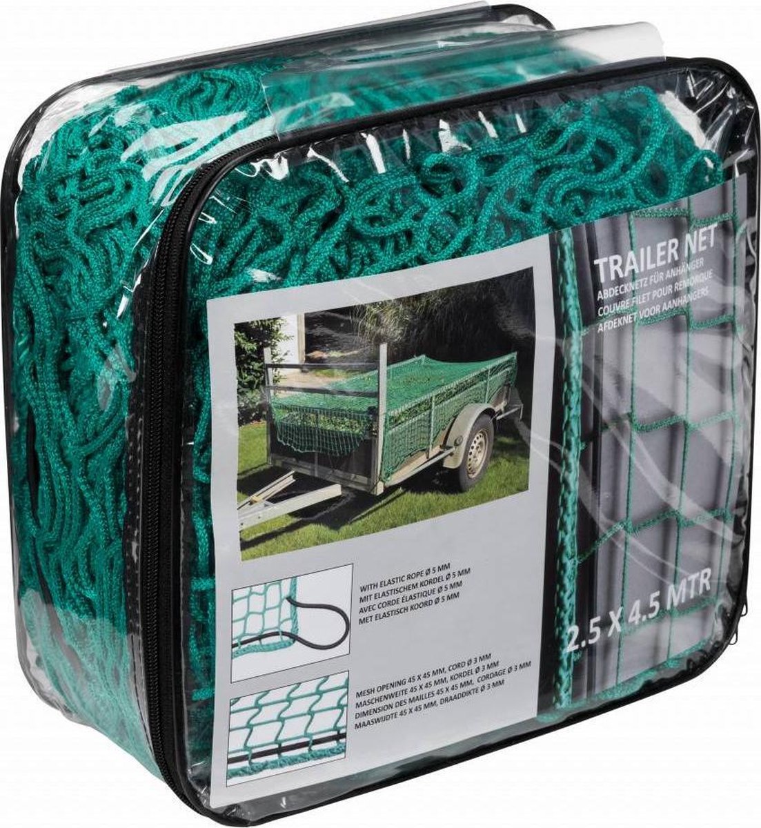 Quparts aanhangernet - 2.50 x 4.50 m - Groen