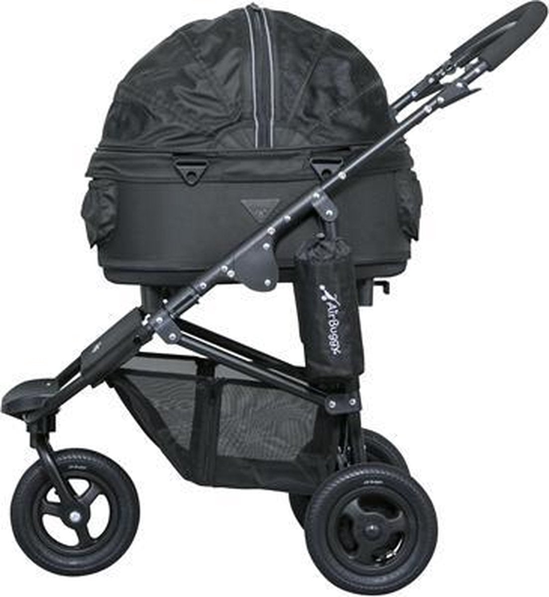 Airbuggy hondenbuggy dome2 sm met rem zwart - 53x31x52 cm / 96x53