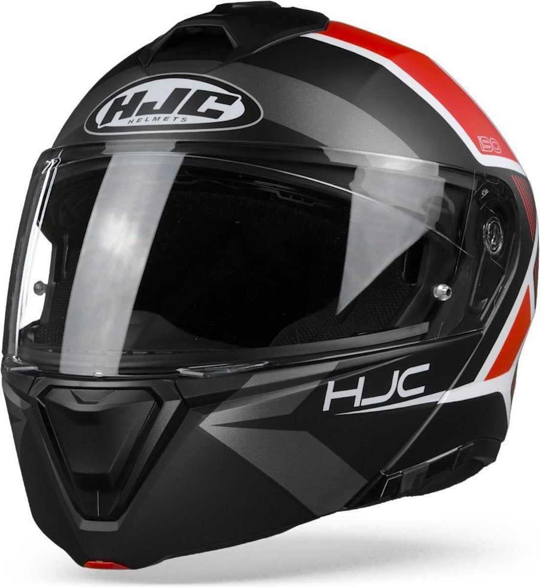 HJC I90 HOLLEN MC1F Zwart Systeemhelm - Motorhelm  - Maat XXL