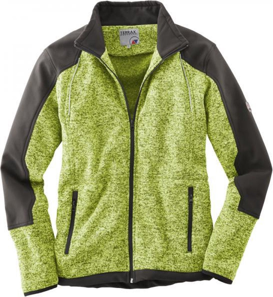 Terrax Gebreid Fleecejack 61532 - 6110 Grijs/Zwart - 4XL