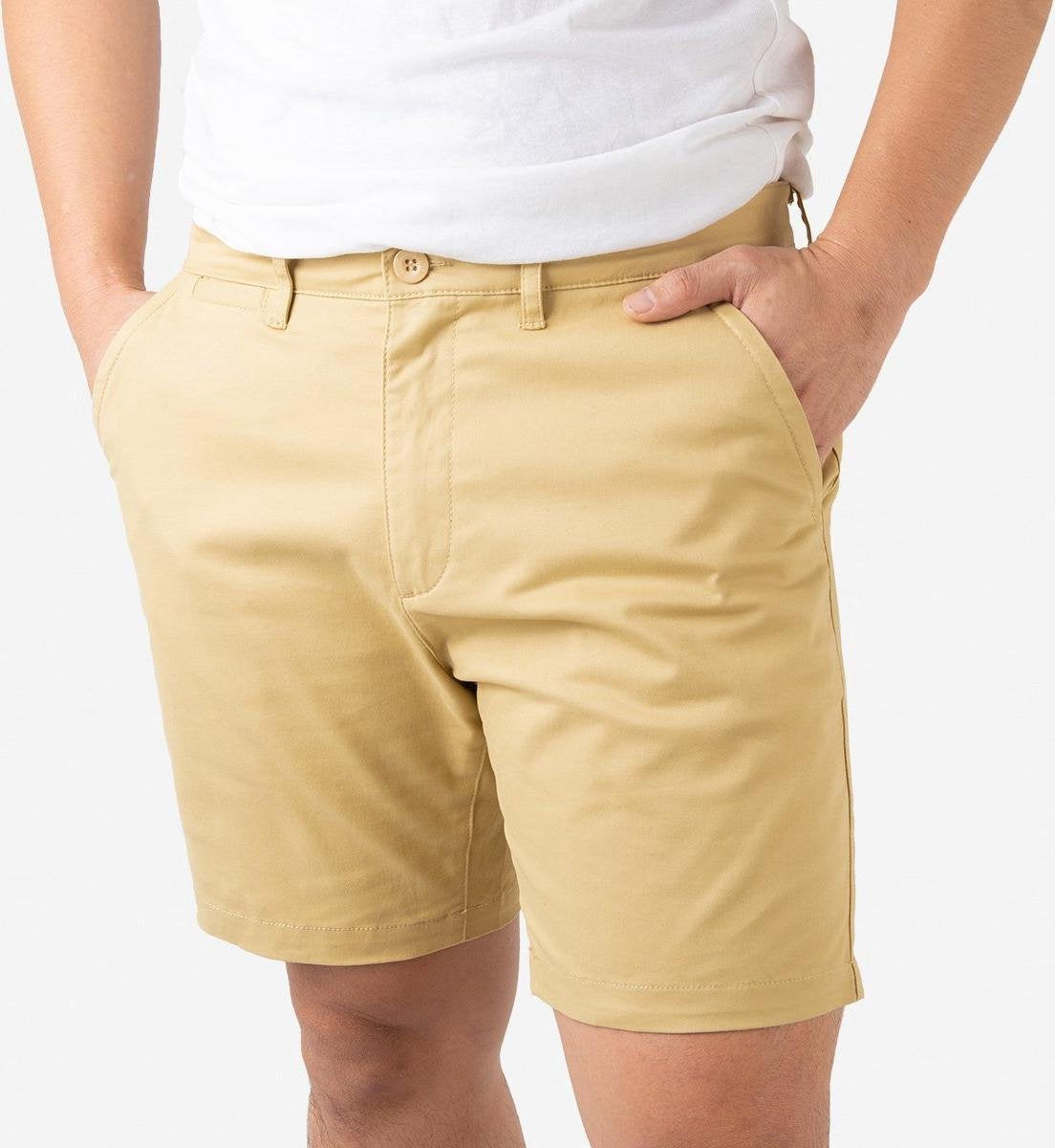 Eubi Shorts ALL DAY - Khaki Korte Broek - Premium Kwaliteit - Heren Maat S