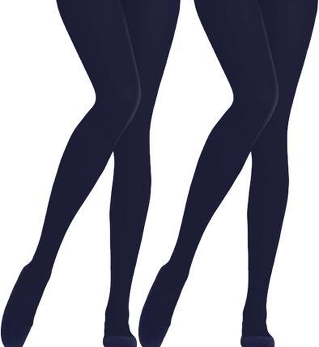 Panty - 2-Pack - Blikdicht 60 denier - Donkerblauw - Maat XXL
