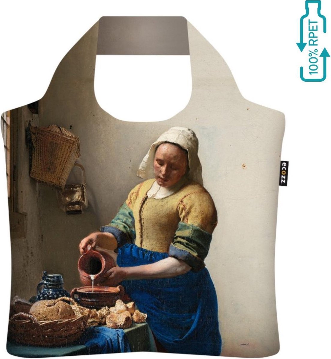 Ecozz 100% rPet Ecoshopper  Het Melkmeisje  - Johannes Vermeer