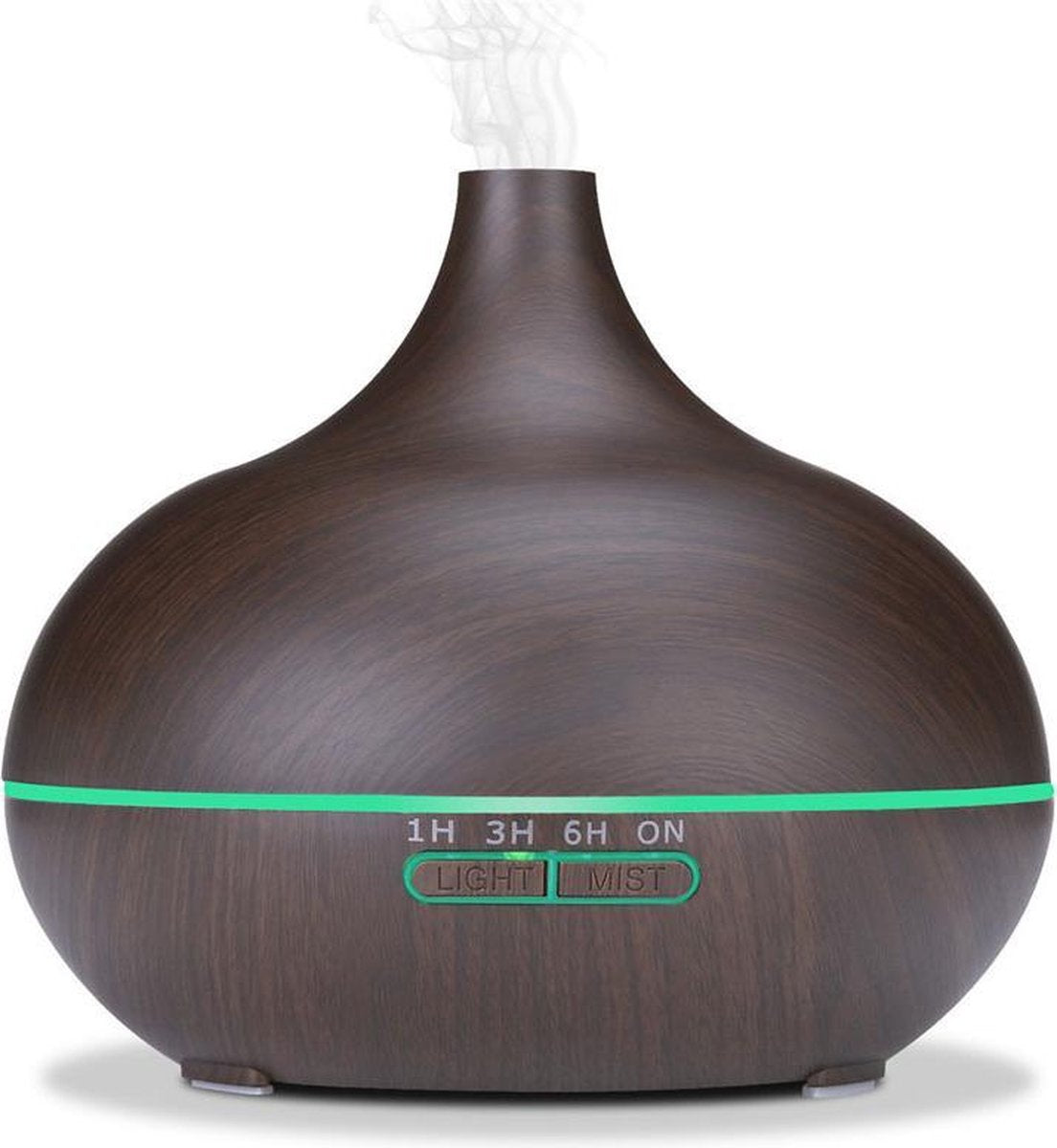 LukoScents Aromatic Therapy - Aroma Diffuser 550 ML - Geurverspreider - Luchtbevochtiger - Dark Wood Grain