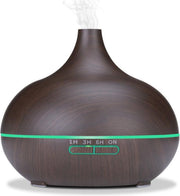 LukoScents Aromatic Therapy - Aroma Diffuser 550 ML - Geurverspreider - Luchtbevochtiger - Dark Wood Grain