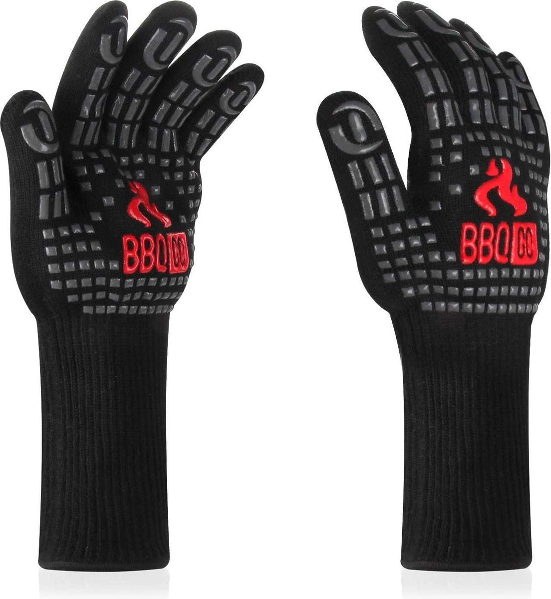 HN® Hittebestendige  barbecuehandschoenen | grillhandschoenen | met 800 °C Extreem hittebestendige antislip ovenhandschoenen | voor bakken
