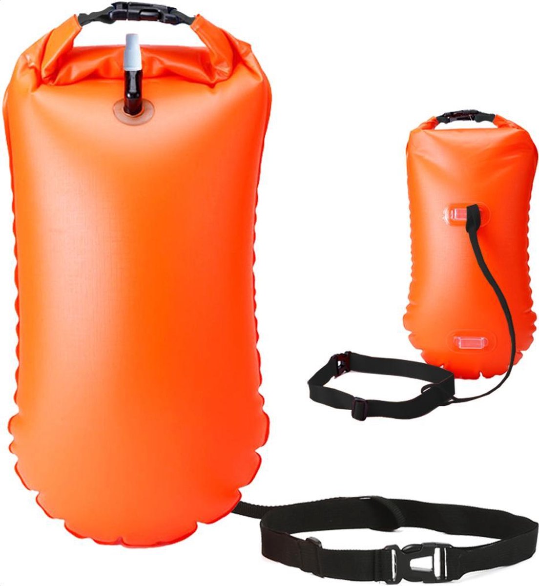 M-Iconic Zwemboei voor openwaterzwemmen - Safeswimmer - Zwemboei - Reddingsboei - Zwemboei met drybag - 20 liter - Oranje