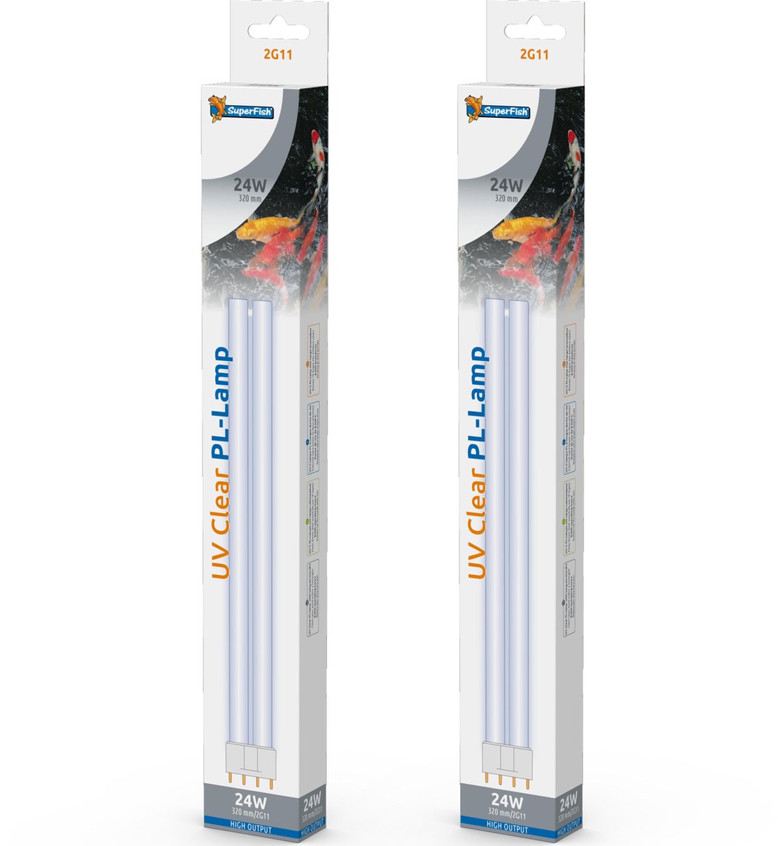 Superfish UV PL 24 watt vervangingslamp (2G11) 2 stuks