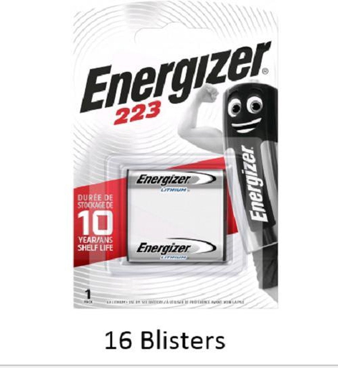 16 stuks (16 blisters a 1 stuk) Energizer Lithium CR-P2P 6V