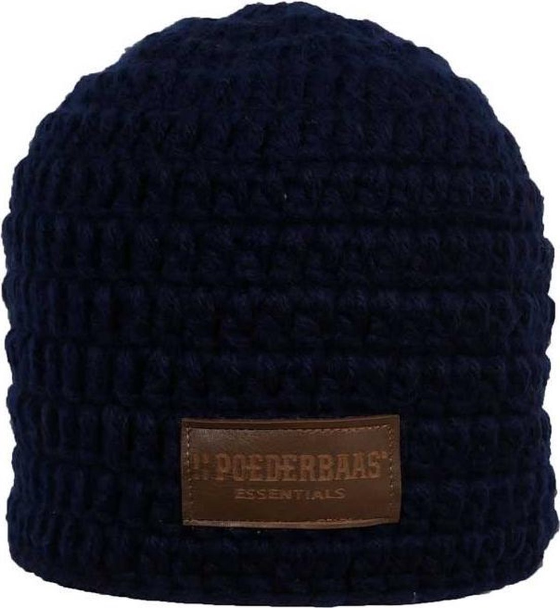 Poederbaas blauwe muts met fleece