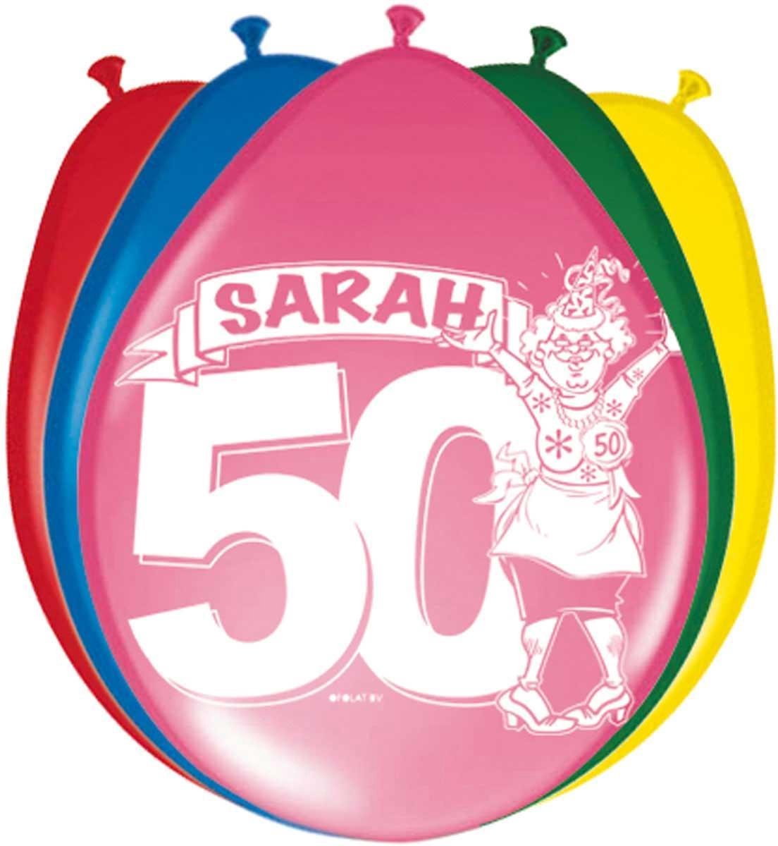 50 Jaar Sarah Ballonnen - 8 stuks