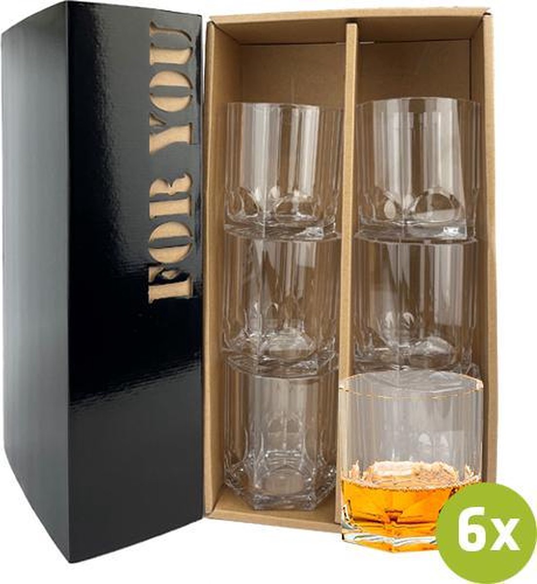6x Tumbler Highland 35cl cadeauset | Onbreekbare kunststof / plastic drinkglazen
