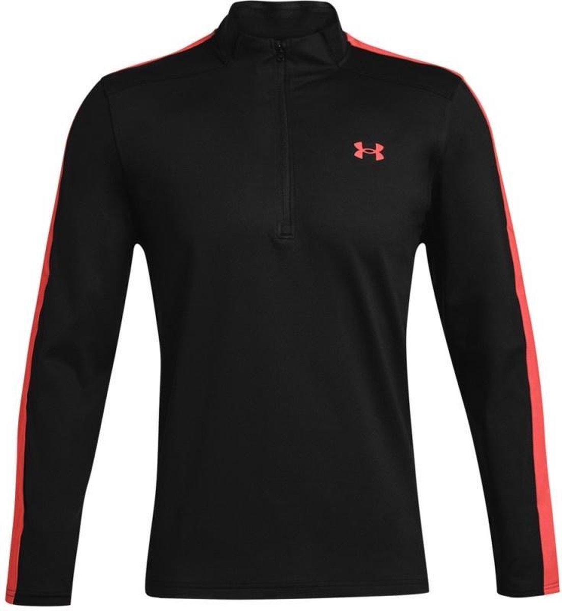 UA Storm Midlayer HZ-Zwart/Rood maat: S    heren > fitness training > tops > lange mouwen