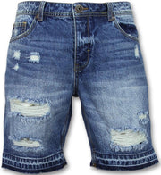 Enos Korte Spijkerbroek Mannen - Shorts Heren Sale - J965 - Blauw - Maten: 36