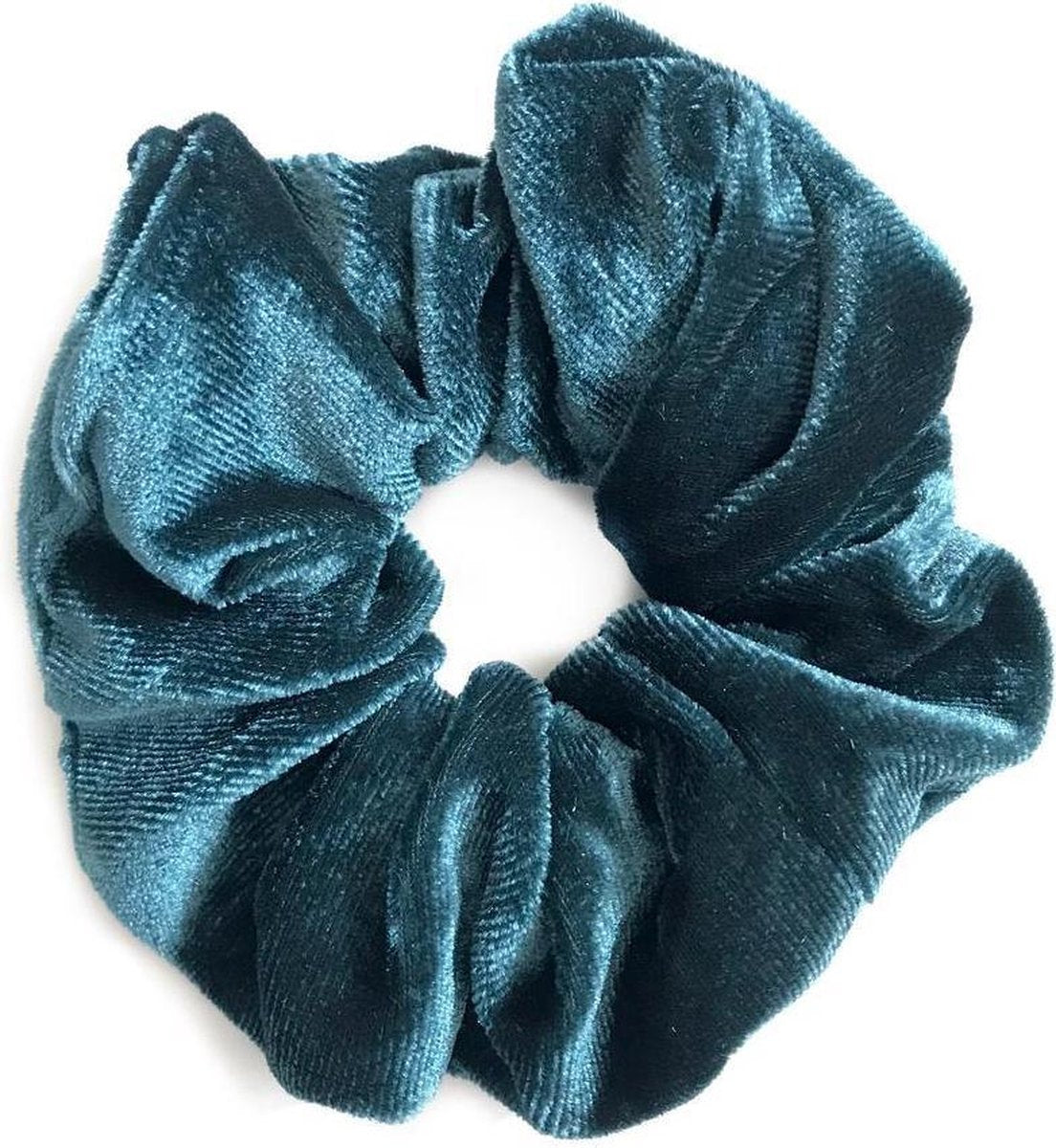 IRSA Scrunchie Velvet Teal Blue - haarwokkel - Haarelastiek - Haaraccessoire (1 stuk)