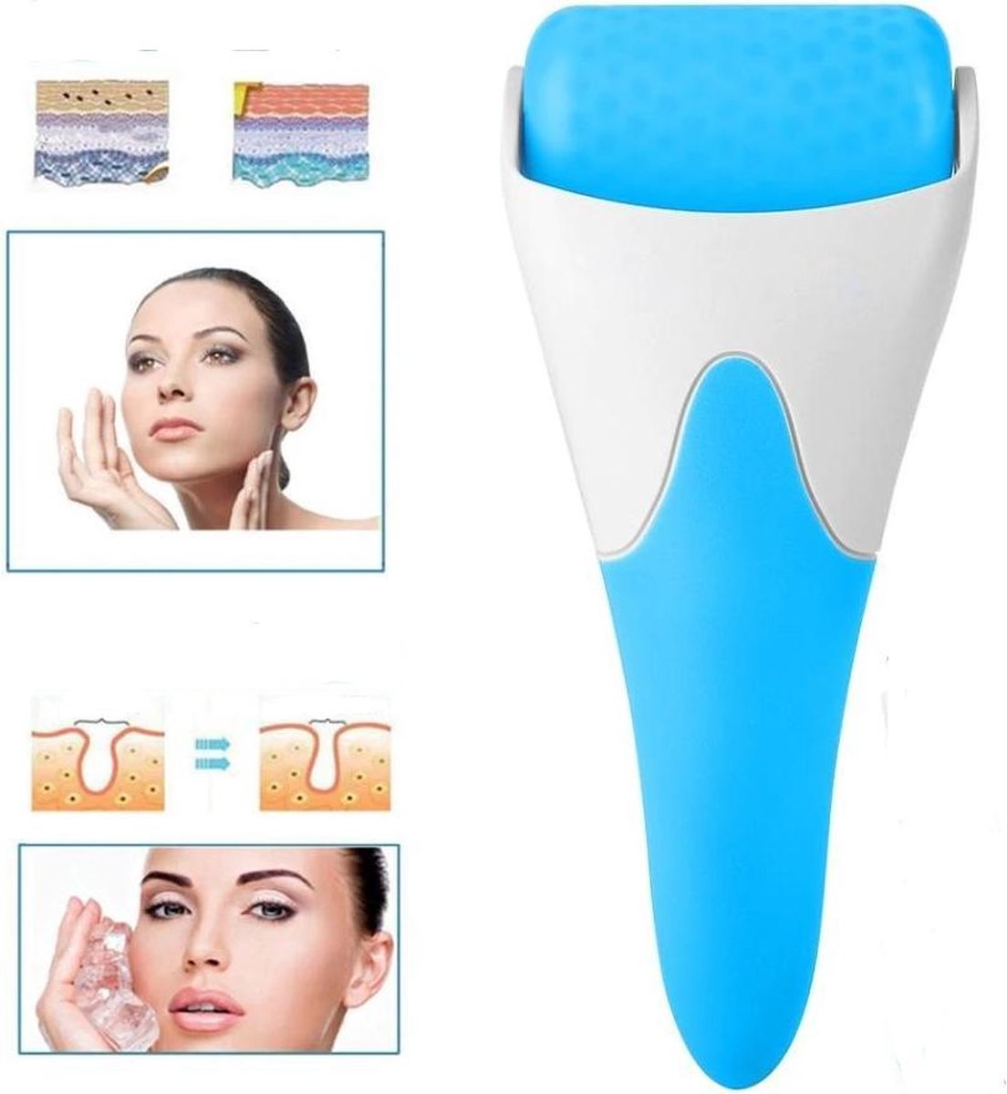 Gezichtsroller - Face Roller - Gezichtsmassage - Anti Rimpel Lifting Tool - Blauw