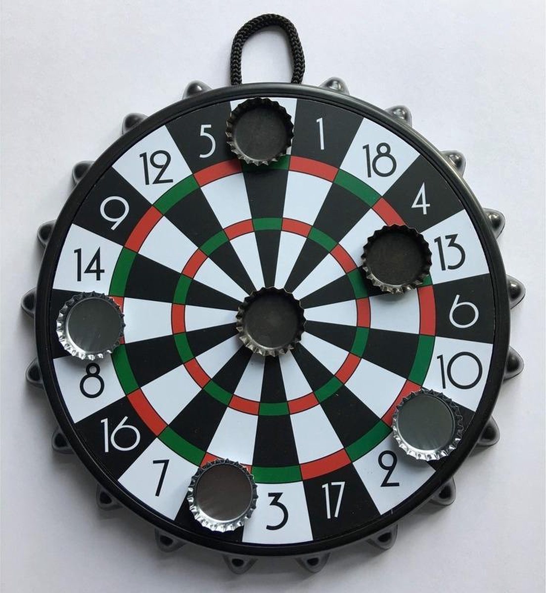 Dartbord voor kroonkurken 24 cm - Bierdopjes gooien dartbord drankspel