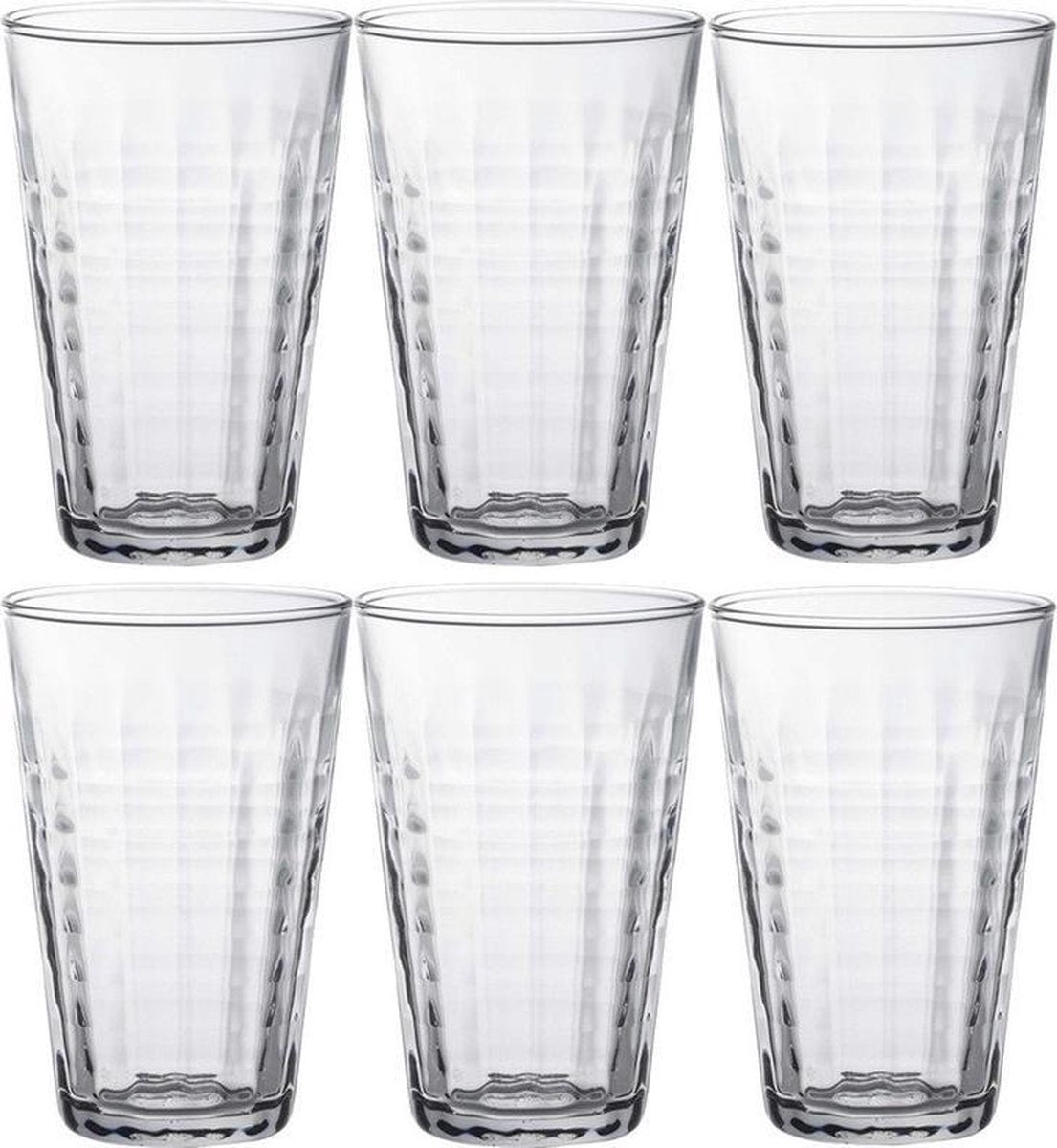 6x Drinkglazen/waterglazen Prisme transparant 330 ml - Koffie/thee glazen Prisme 330 ml