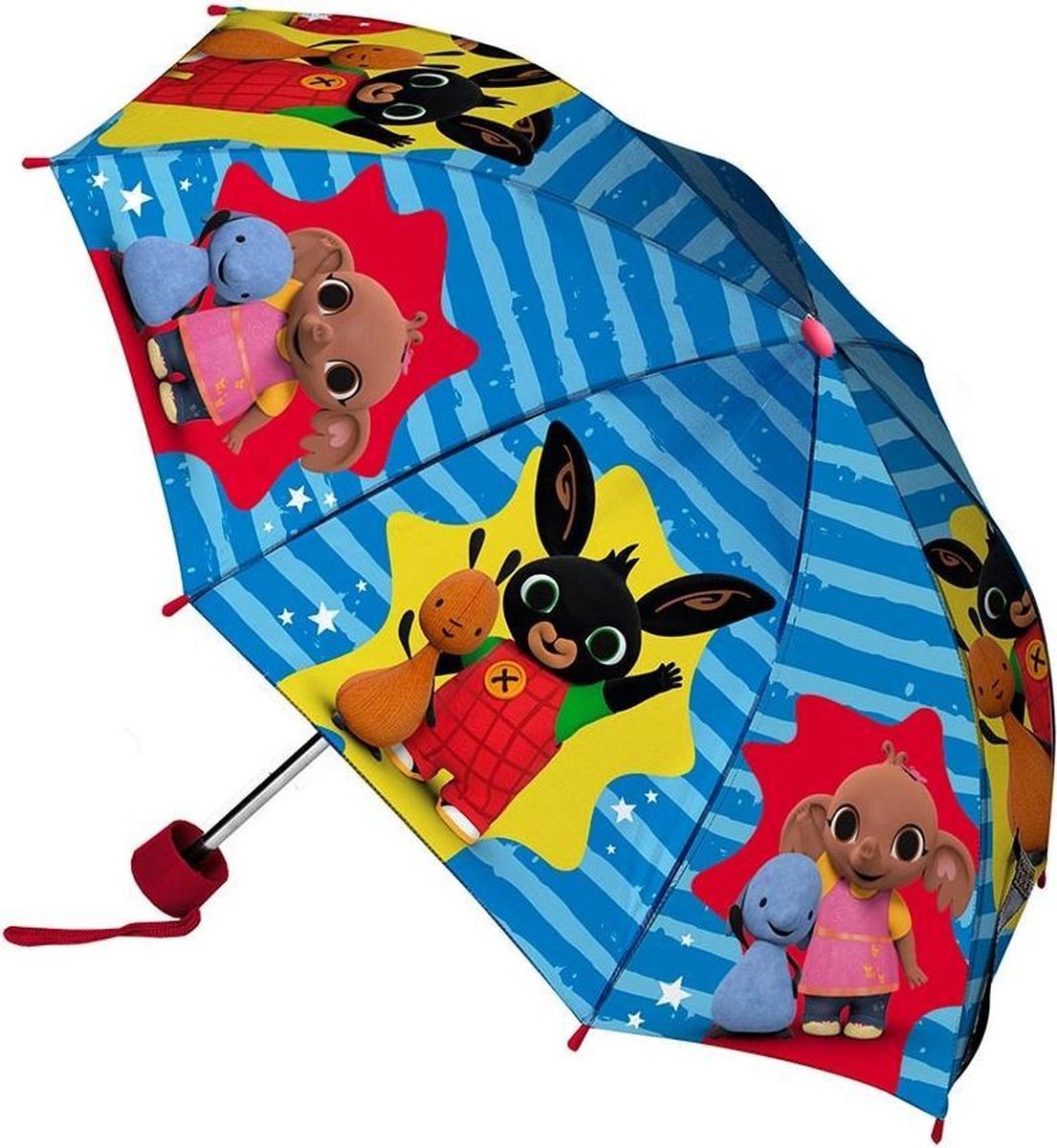 Bing Paraplu Junior 52 Cm Polyester Blauw/rood/geel