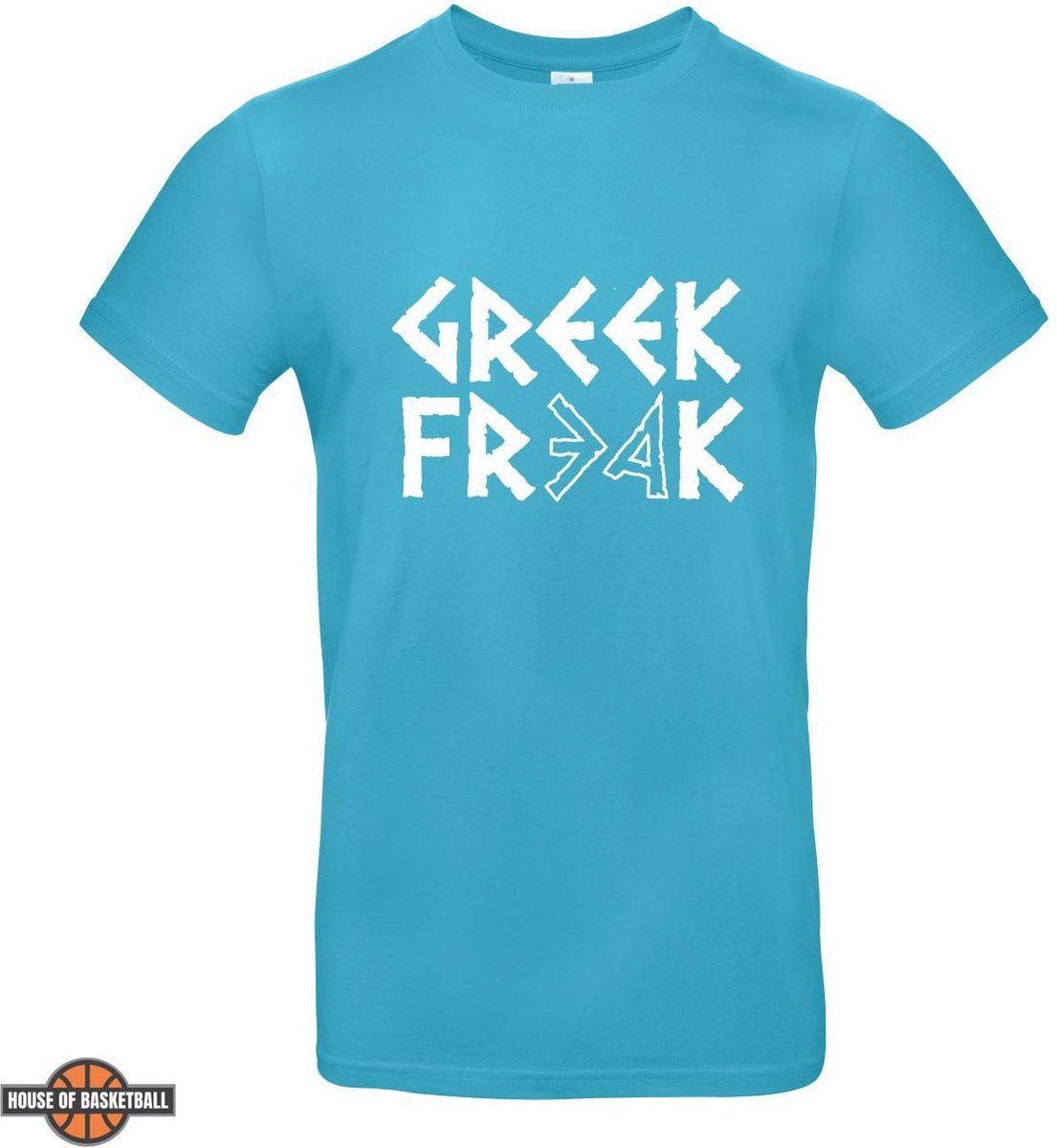Greek Freak basketbal T-shirt (Giannis Antetokounmpo) - lichtblauw - XS