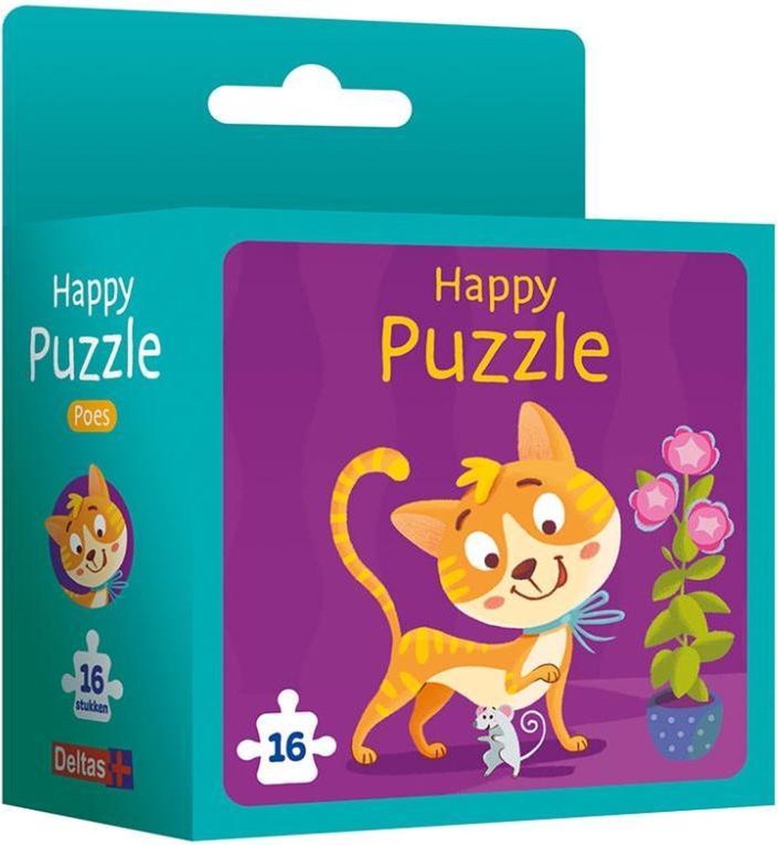 Deltas Happy puzzel Poes - 16 stukjes