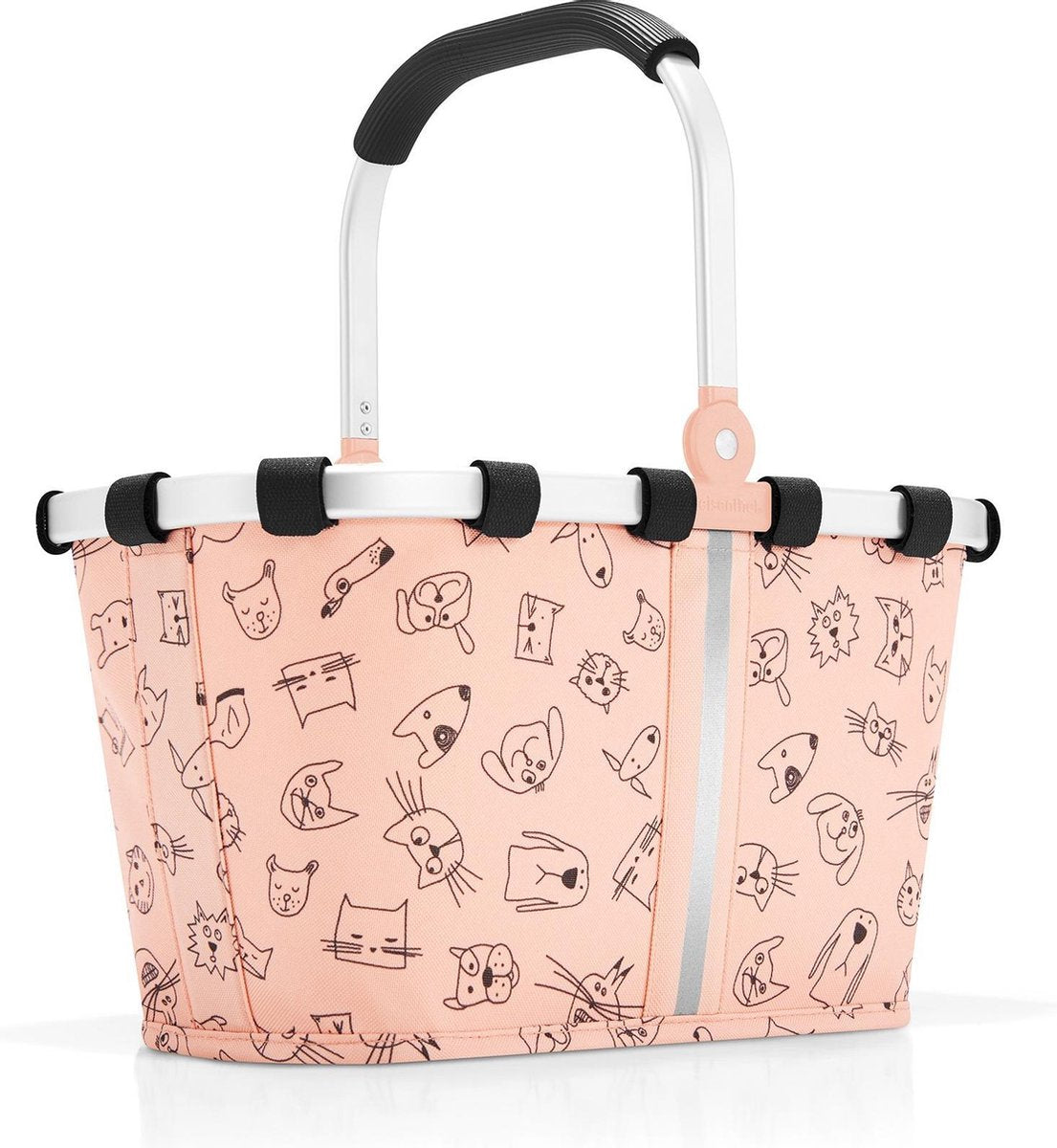 Reisenthel Carrybag XS Kids Boodschappenmand - Maat XS - 5L - Cats&Dogs Rose Roze