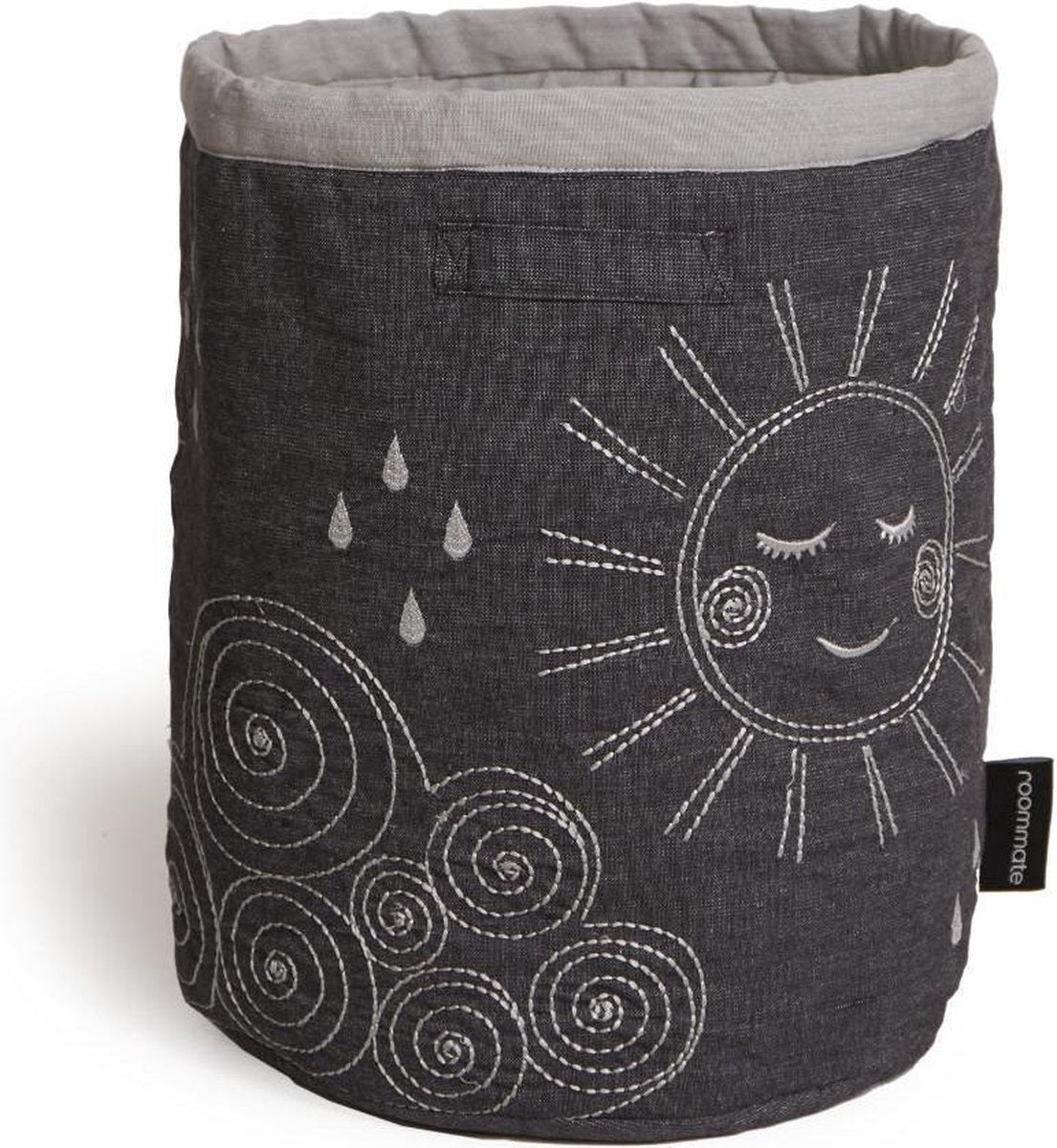 Quilted Basket Antracite Medium Roommate