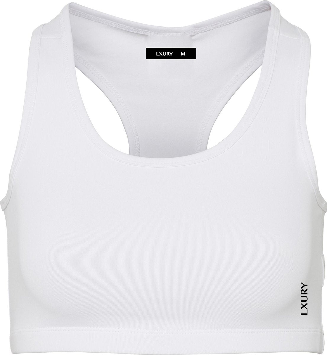 LXURY Dames Cool Crop Top Maat S - Sporttop - Sporttanktop - Wit