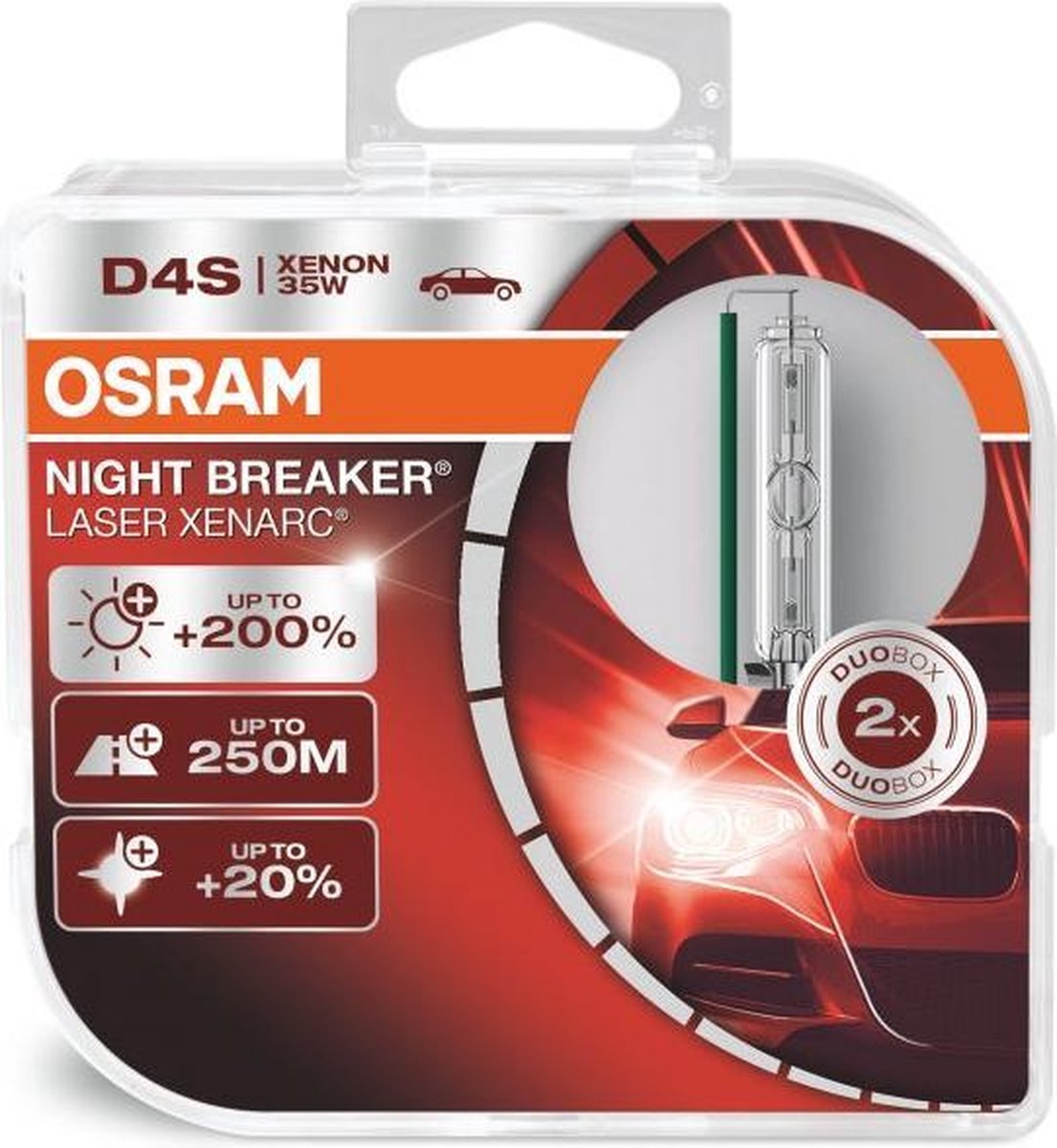 Osram Xenarc Night Breaker Laser Xenon lampen D4S - 12V/35W - set à 2 stuks (4400k)