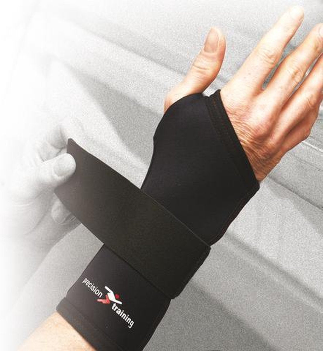 Precision Polsbrace Long Wrist Neopreen/nylon Zwart Maat Xl