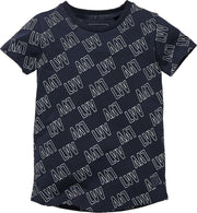 Levv shortsleeve Neymar donker blauw met witte tekst voor jongens - maat 98