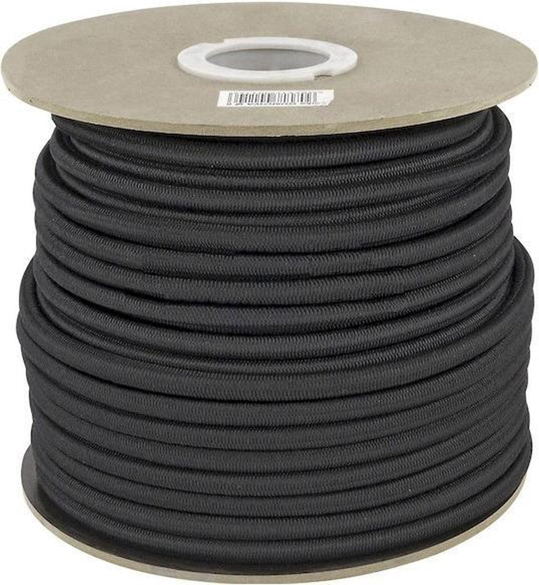 50 meter Elastisch Touw - 4 mm - ZWART - elastiek op rol