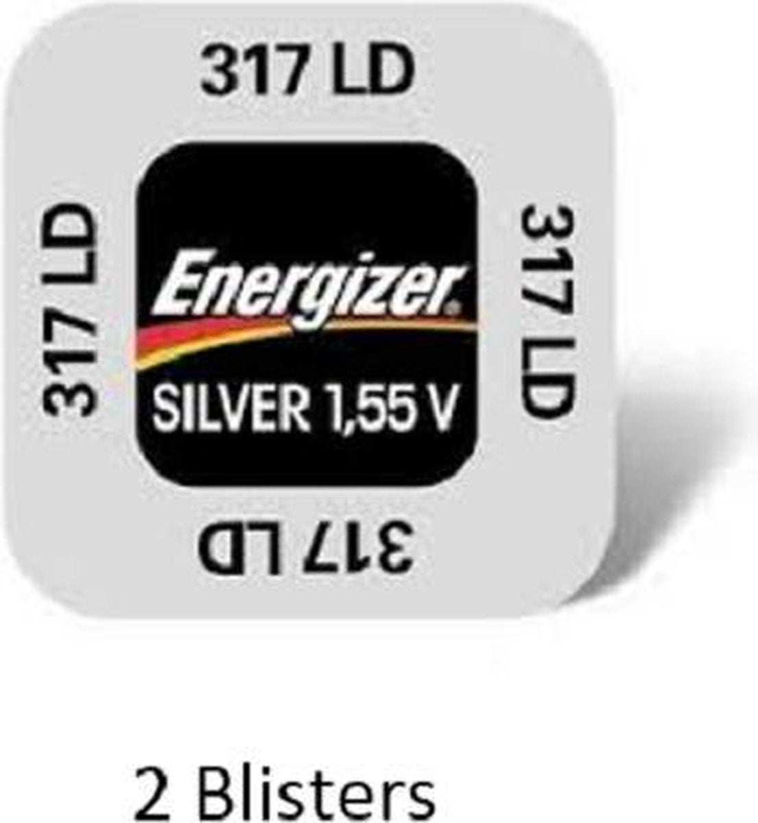 2 stuks (2 blisters a 1 stuk)Energizer Zilver Oxide Knoopcel 317 LD 1.55V