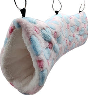 Knaagdieren Tunnel Plushe XL - Hartjes - Roze - 50 x 18