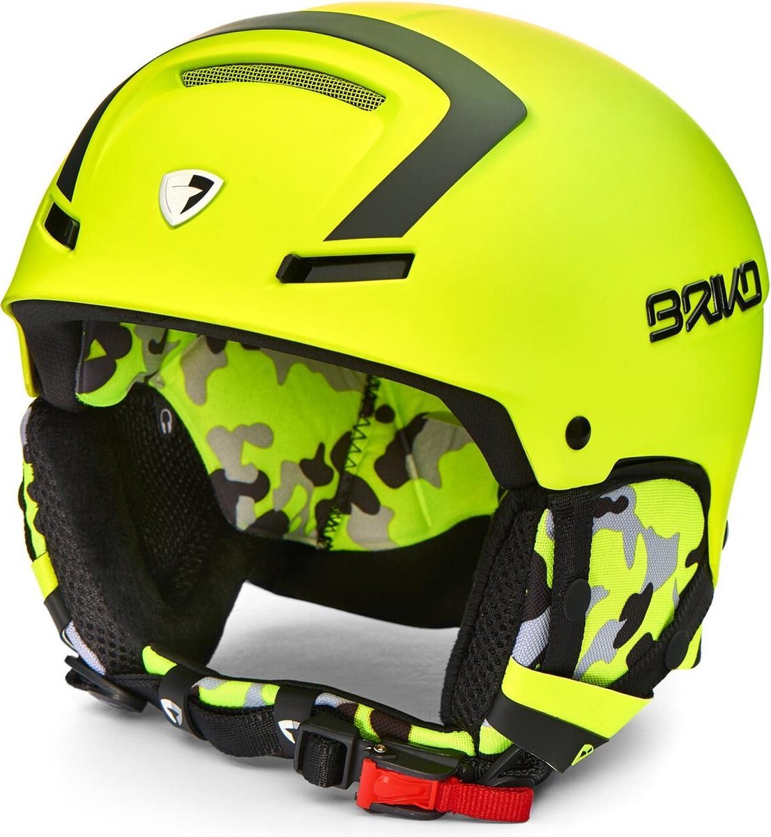 Briko Faito Ski helmet Y016 YELLOW FL-BLACK - Maat XL