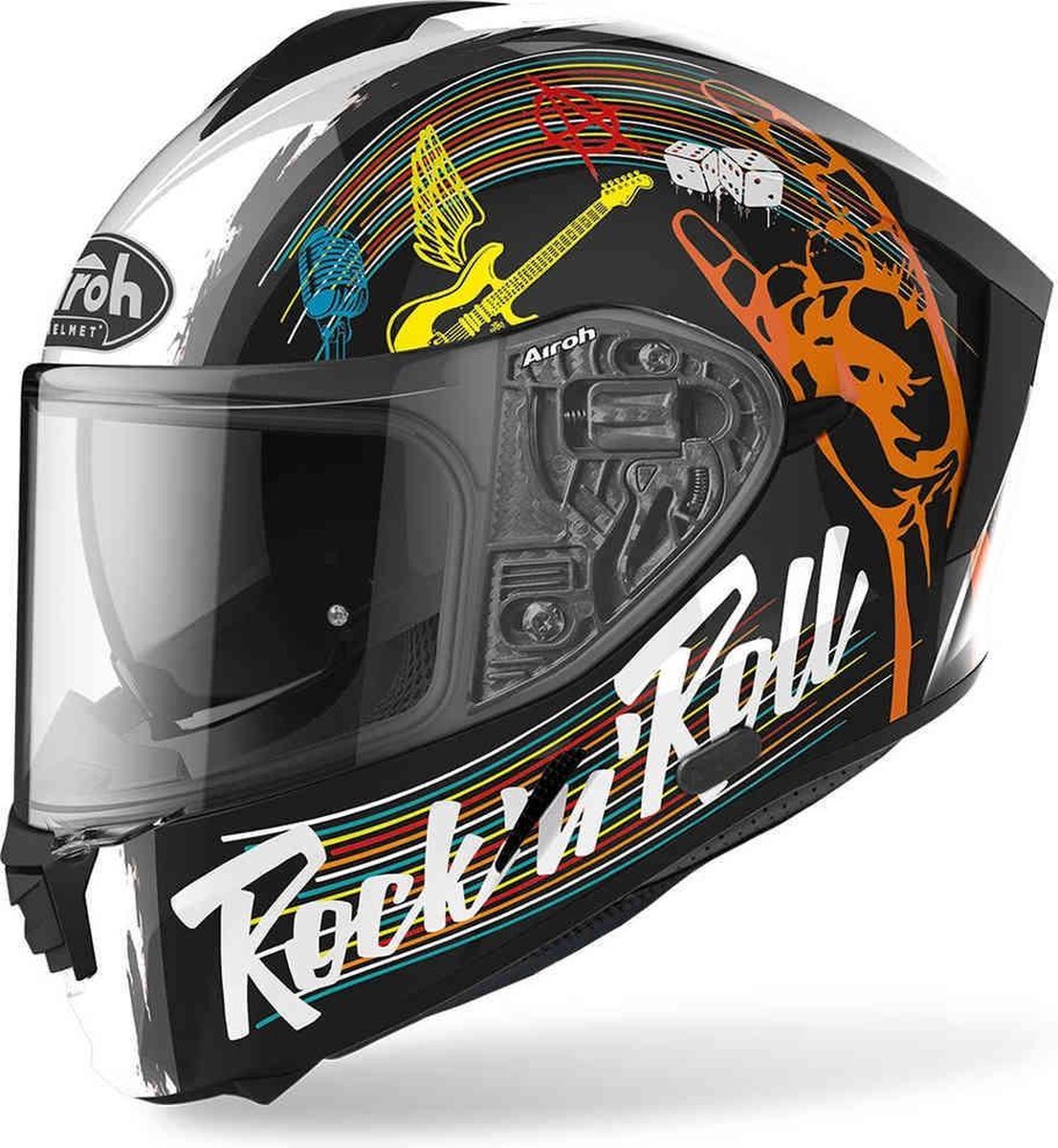 Airoh Spark Rock'N'Roll Black Gloss Full Face Helmet S