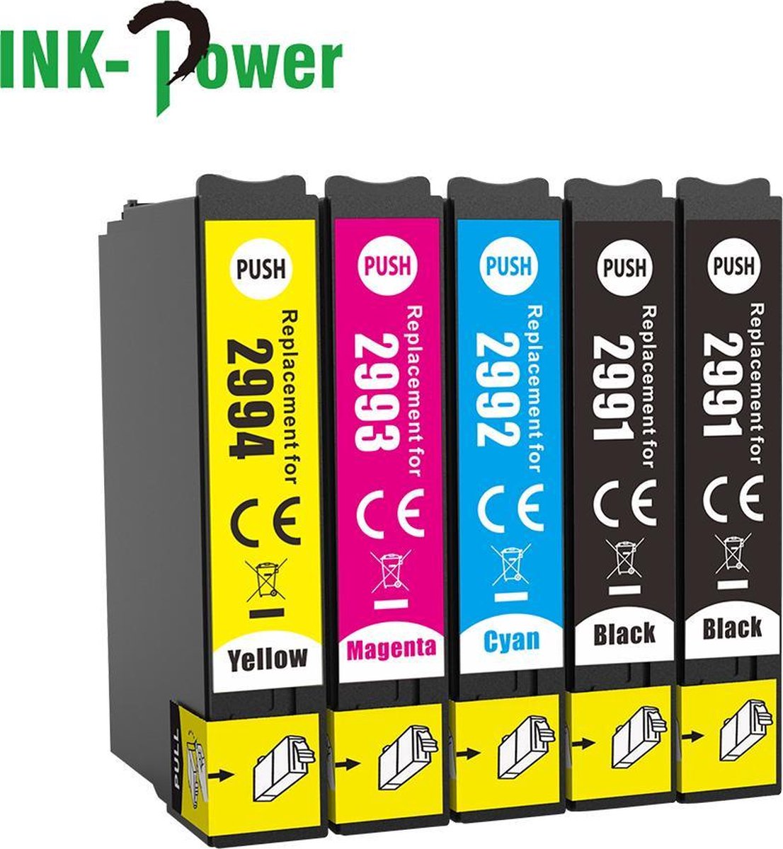 Inktcartridges voor Epson 29XL | Multipack van 5 cartridges voor Expression Home XP-235 - XP-245 - XP-247 - XP-342 - XP-345 - XP-355 - XP-435 - XP-442 - XP-445 - XP-452 - XP-455