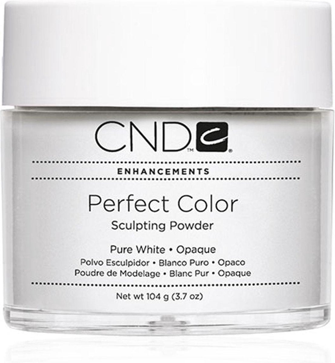 CND - Enhancements - Perfect Color Sculpting Powder Neutrals - Pure White Powder - 104 gr