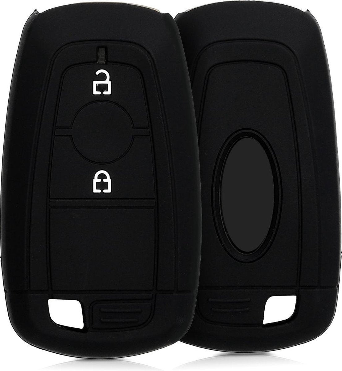 kwmobile autosleutelhoes voor Ford 2-knops autosleutel Keyless Go - Siliconen beschermhoes in zwart