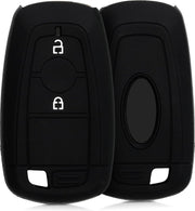kwmobile autosleutelhoes voor Ford 2-knops autosleutel Keyless Go - Siliconen beschermhoes in zwart