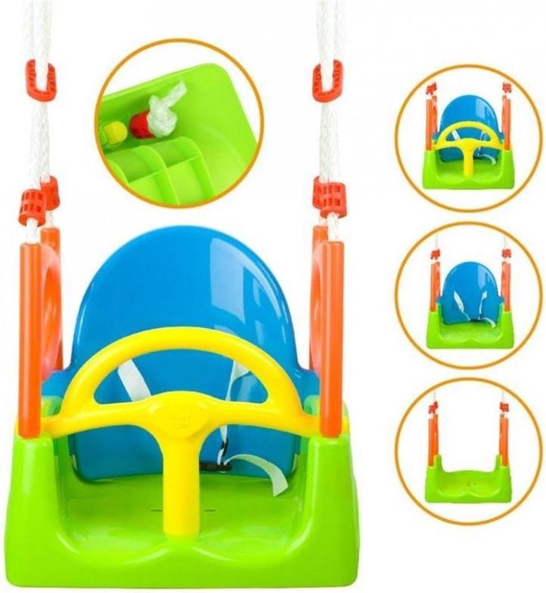 Playfun Schommelzitje 3-in-1 Multicolor 48 X 30 X 160 Cm