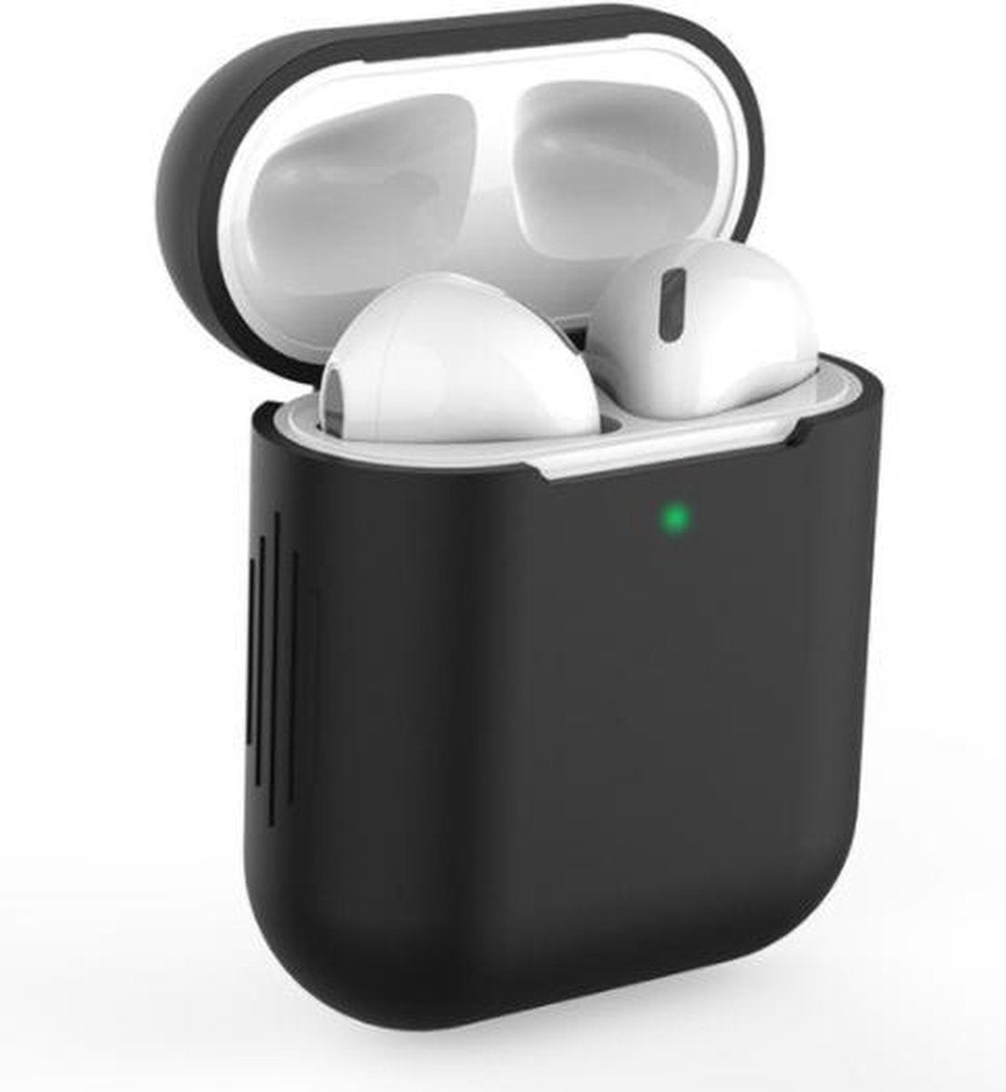 Gadgetpoint | Airpods Hoesje Siliconen Case - Airpod hoesje geschikt voor Apple AirPods 1 en Airpods 2 | Zwart