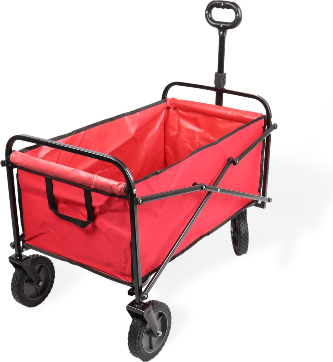 Orange85 Bolderkar - Rood - Inklapbaar - Opvouwbaar - met Duwstang - 82 x 63 x 52 cm - Polyester - Metaal