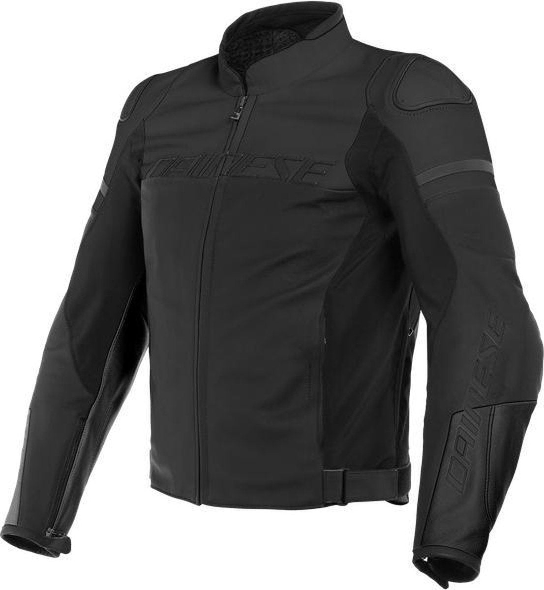 Dainese Agile Black Matt Black Matt Black Matt Leather Motorcycle Jacket 50