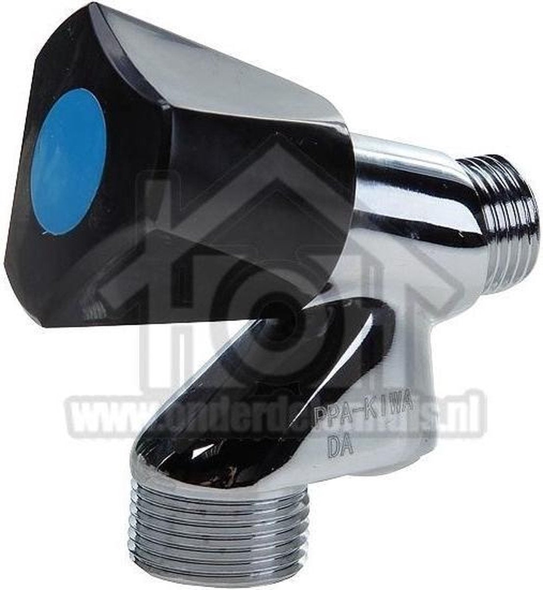 Europart Kraan Kiwa beluchte kraan 1/2 zwarte knop SM572